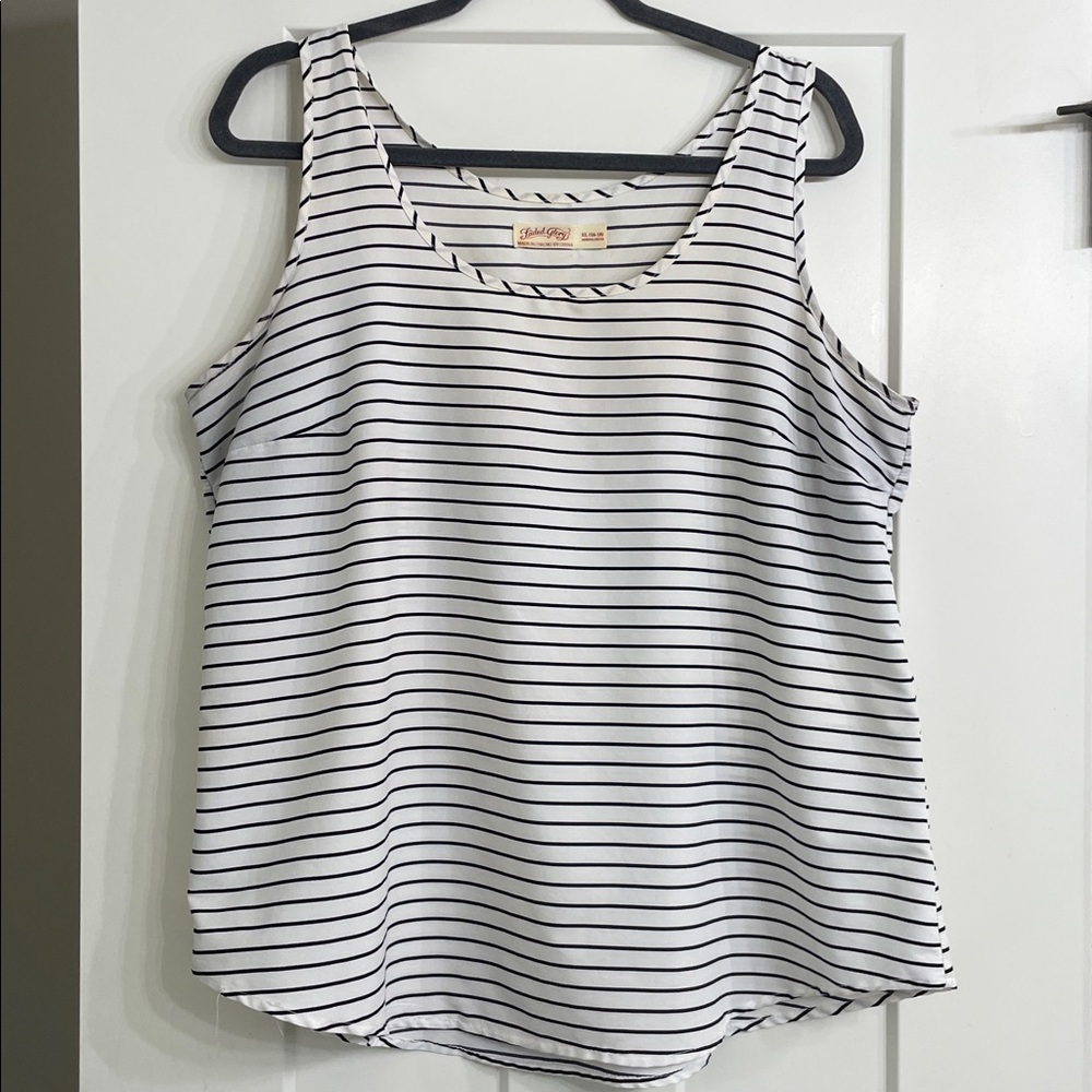 Black and White Striped Tank Top